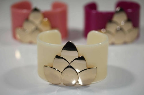 Lotus Flower Cuff Bangles - Chakras Store