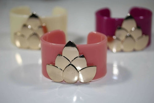 Lotus Flower Cuff Bangles - Chakras Store