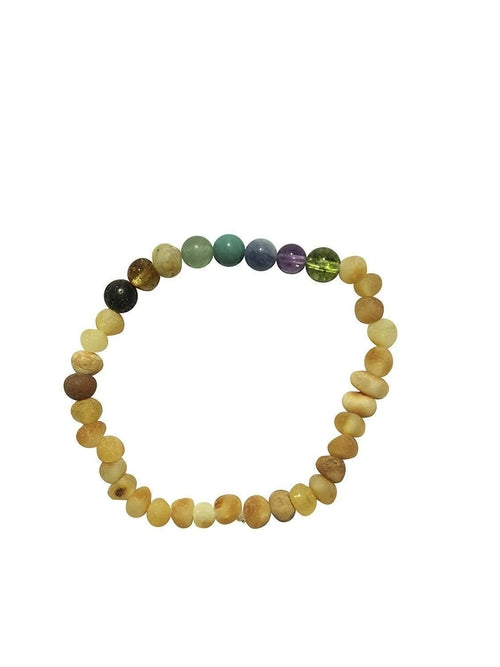 7 Chakras + Raw Lemon Adult Bracelet - Chakras Store