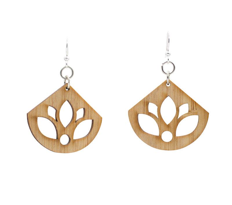 Lotus Bamboo Earrings - Chakras Store