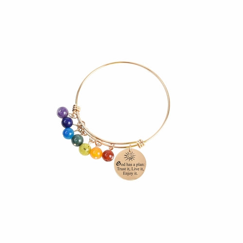 Genuine Chakra Inspirational Bangle - Chakras Store