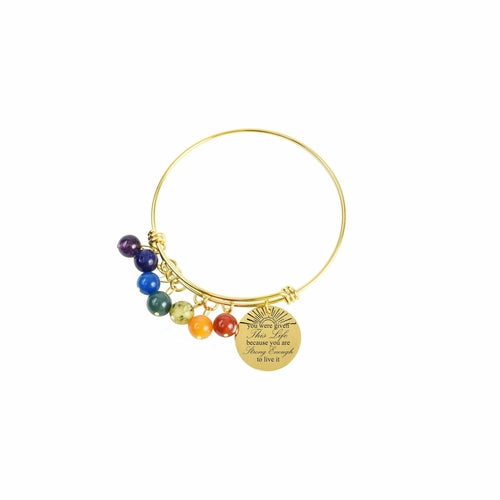 Genuine Chakra Inspirational Bangle - Chakras Store