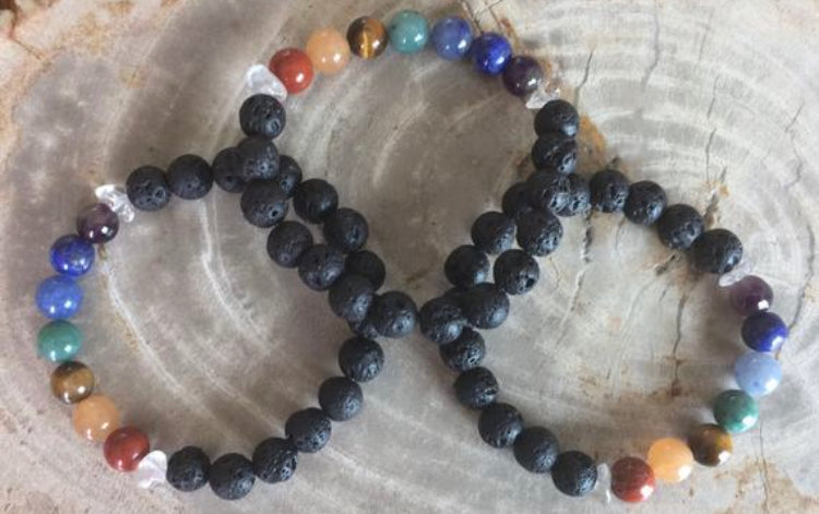 Aromatherapy Chakra Diffuser Bracelet with Genuine Gemstones! - Chakras Store