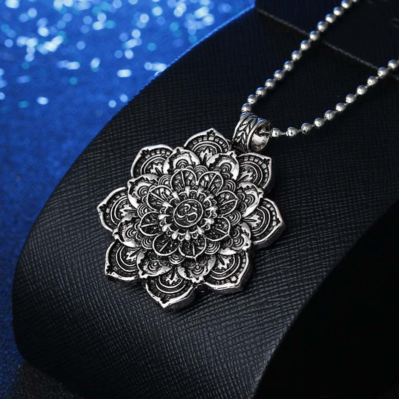 New Hot 1Pcs Tibet Spiritual Necklace Tibet Mandala Pendant Necklace Geometry Amulet Religious Jewelry Wholesale - Chakras Store