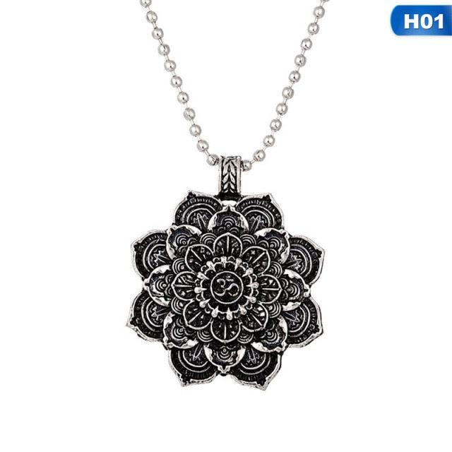 New Hot 1Pcs Tibet Spiritual Necklace Tibet Mandala Pendant Necklace Geometry Amulet Religious Jewelry Wholesale - Chakras Store
